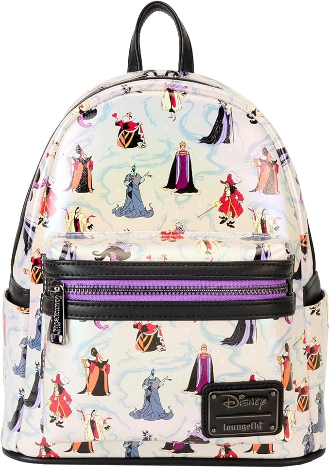 Mochila Villains Pattern Mini Backpack Disney x Loungefly