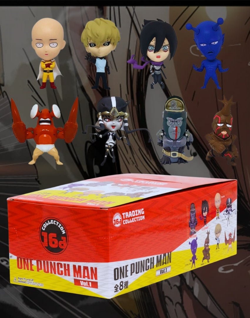 One-Punch Man 16D Collectible Figure Collection: ONE PUNCH MAN Vol.1 Combo Bundle Trading Collection OPM