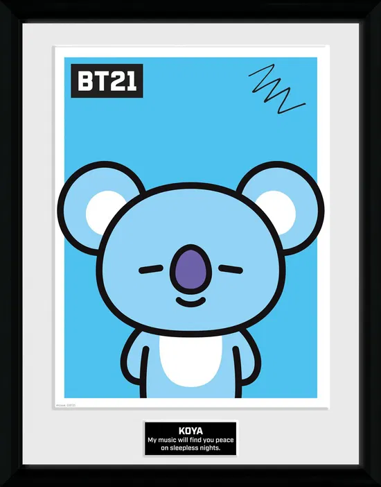 Cuadro Koya BT21 BTS Idol K-POP Framed Print 45 cm GB Eye
