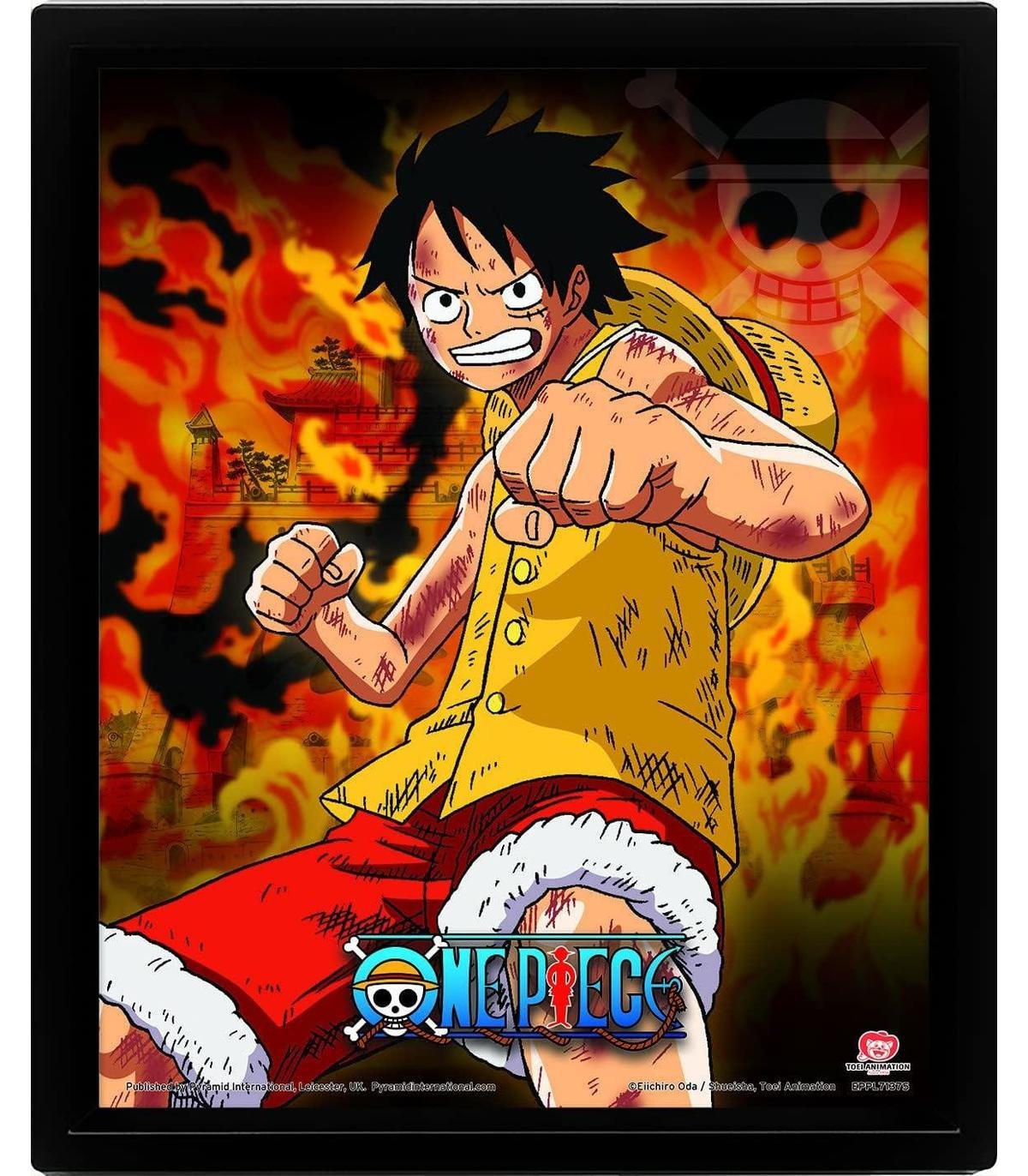 Cuadro 3D Lenticular Luffy Burning Rage One Piece x Pyramid International