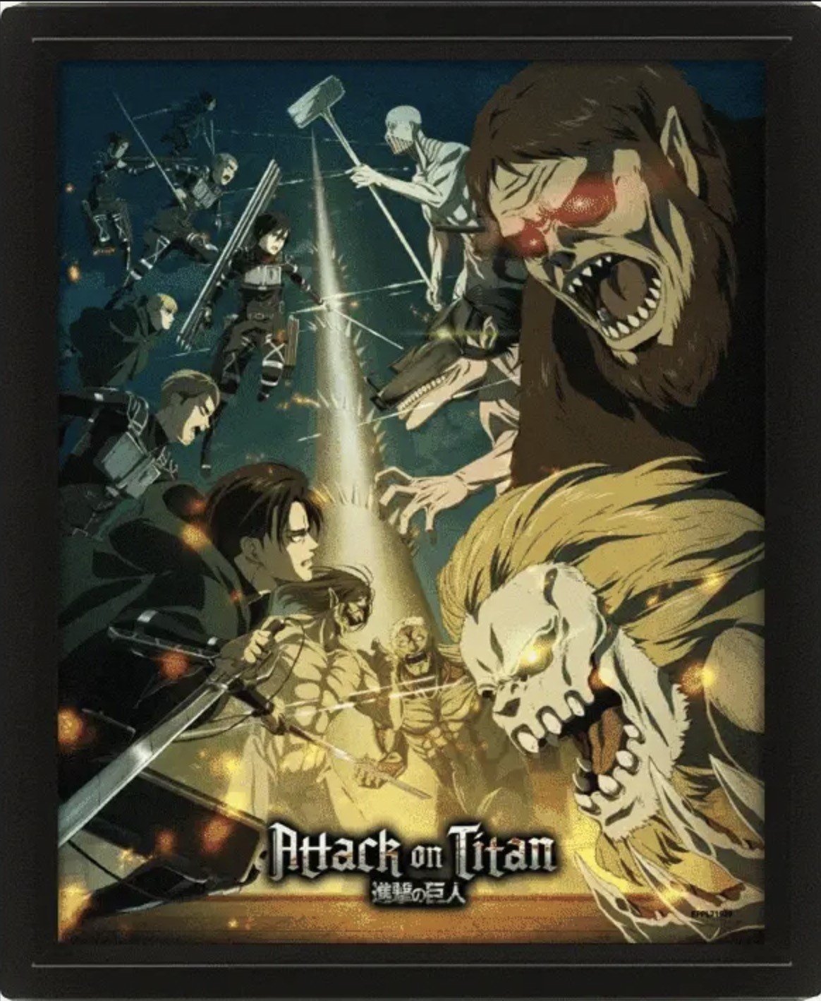 Cuadro 3D Lenticular Special Ops Squad Vs Titans Attack on Titan Season 4 x Pyramid International