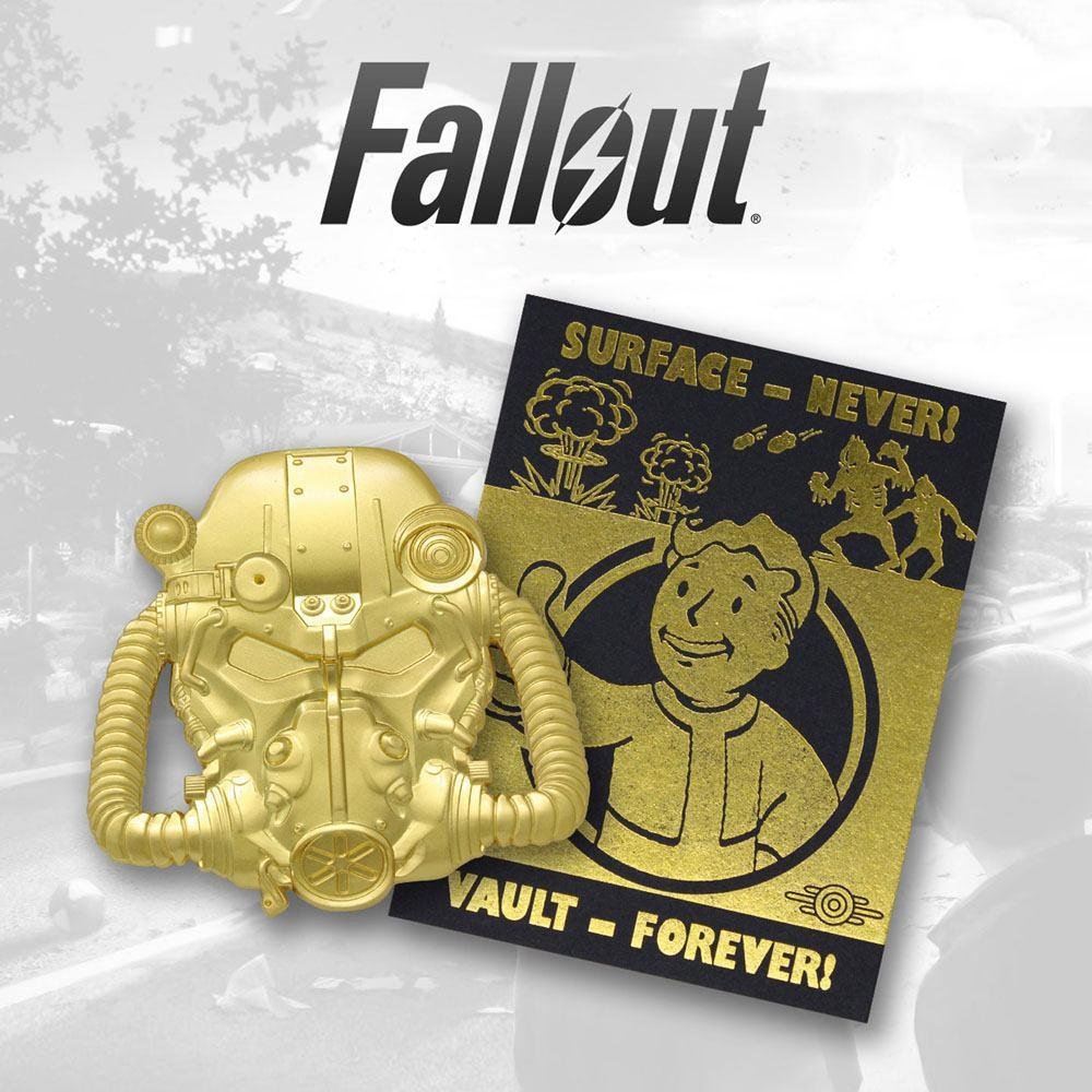 Premium Pin Baldge 24 Karat Gold Plated Fallout XL Fanattik