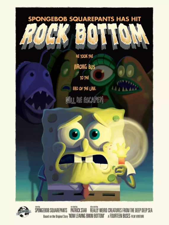 Lámina SpongeBob SquarePants Coleccionismo Fanattik Edición Limitada 42x30cm