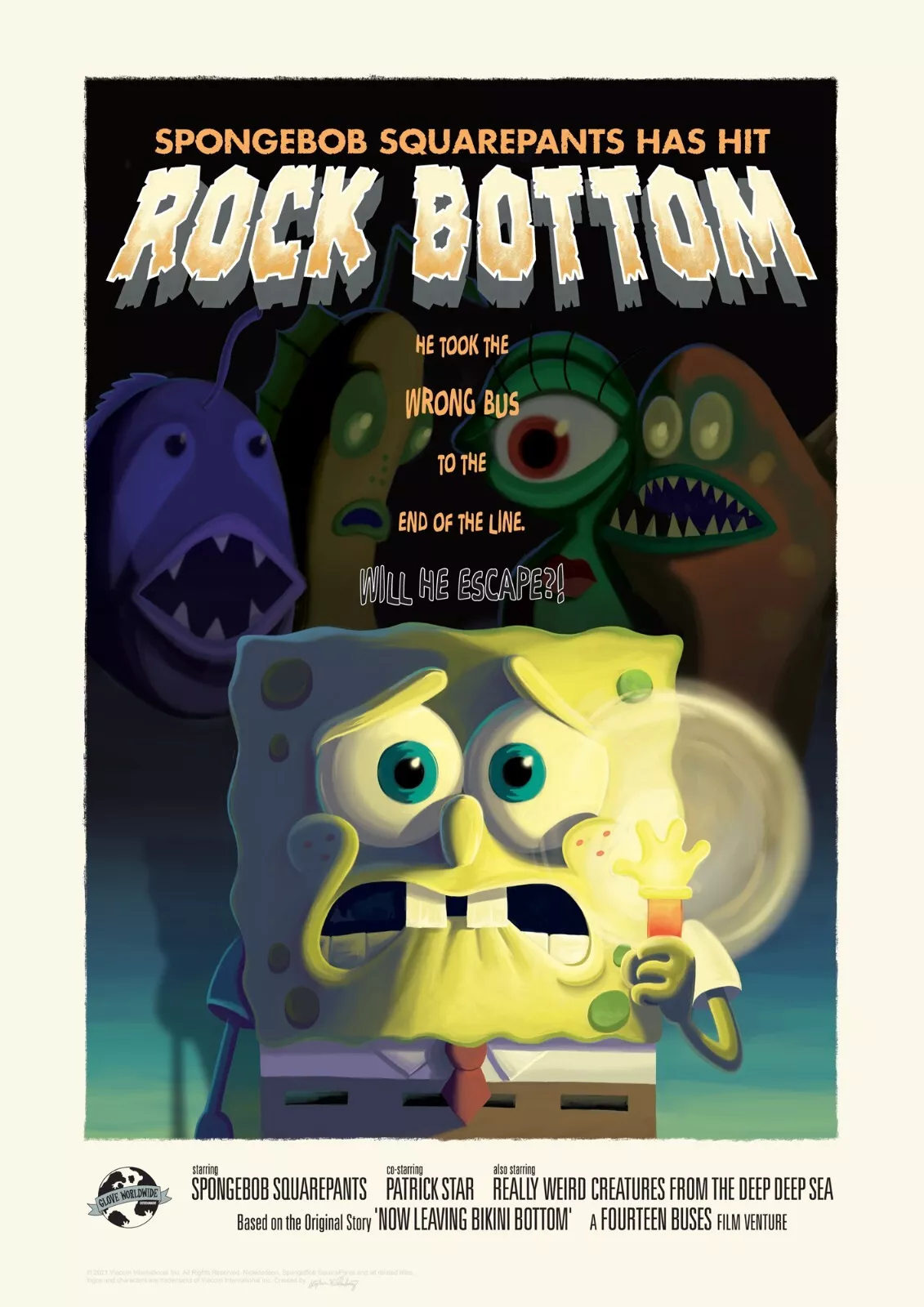 Lámina SpongeBob SquarePants Coleccionismo Fanattik Edición Limitada 42x30cm