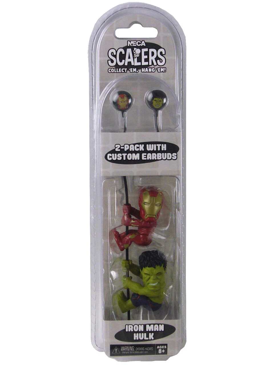 Mini Scalers Iron Man & Hulk 2-Pack With Custom Earbuds Marvel Comics Avengers Age of Ultron NECA