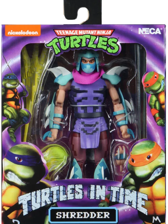 Figura NECA TMNT Turtles in Time Series 2 Shredder 7" Scale Action Retro Bitcrushed