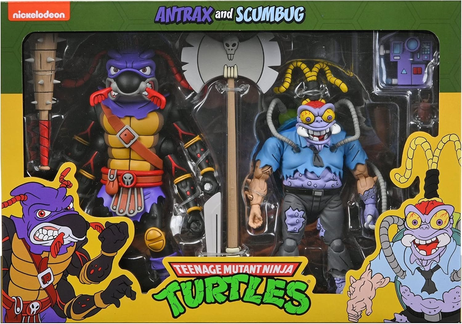 2-Pack Antrax & Scumbug 7" Scale Action Figure NECA TMNT Teenage Mutant Turtles