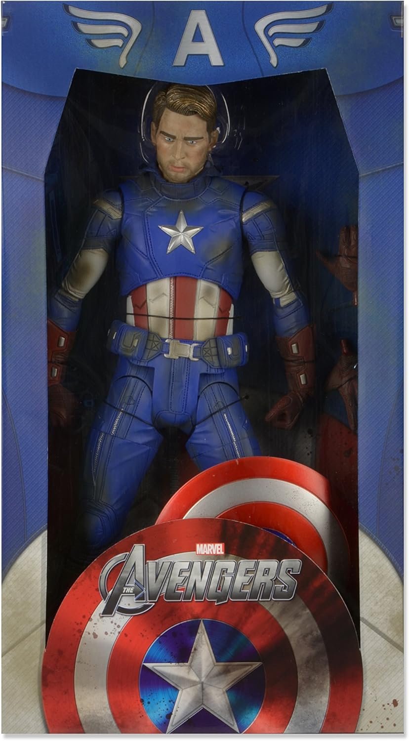 Figura Capitán América Battle-Damaged Avengers Movie Action Figure NECA 18cm