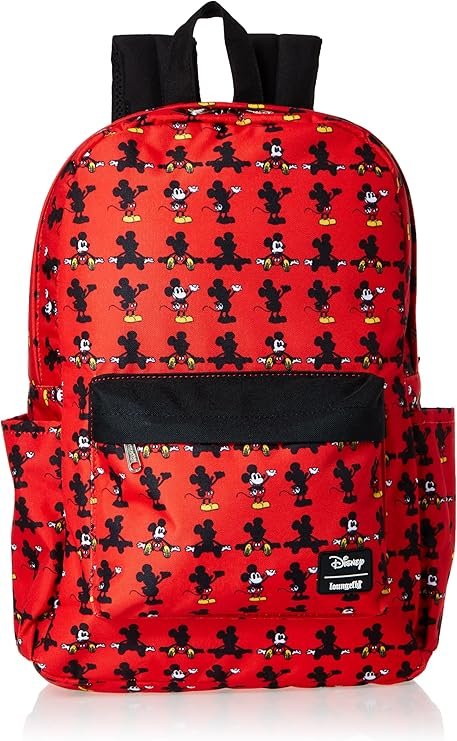 Mochila Mickey Mouse Red Pattern Silhouette Parts AOP Disney x Loungefly
