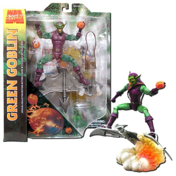 Figura Marvel Select Green Goblin w/ Fireball Diamond Select Toys 18 cm