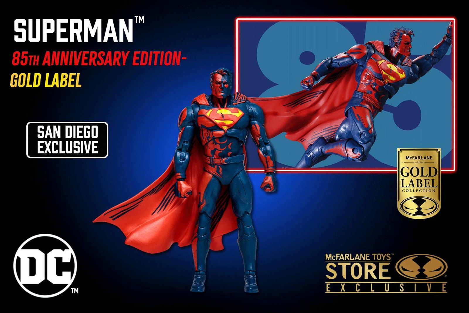 Superman (85th Anniversary) Gold Label 7" Figure