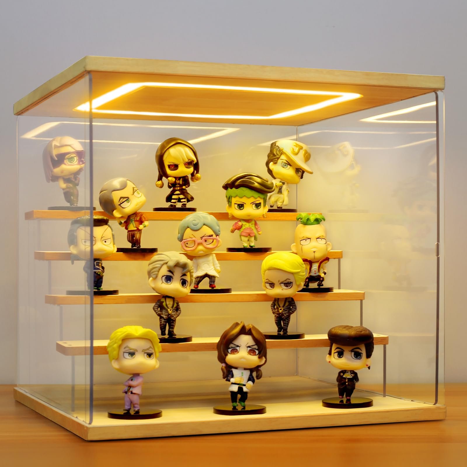 AZEYN AZENY Clear Acrylic Display Case with Light , 5 Tier Display Box  Stand Dustproof Protection Showcase for Collectibles Action Figures Funko  POP (12.6×12.2×11.8in; 32×31×30cm) : Amazon.sg: Home
