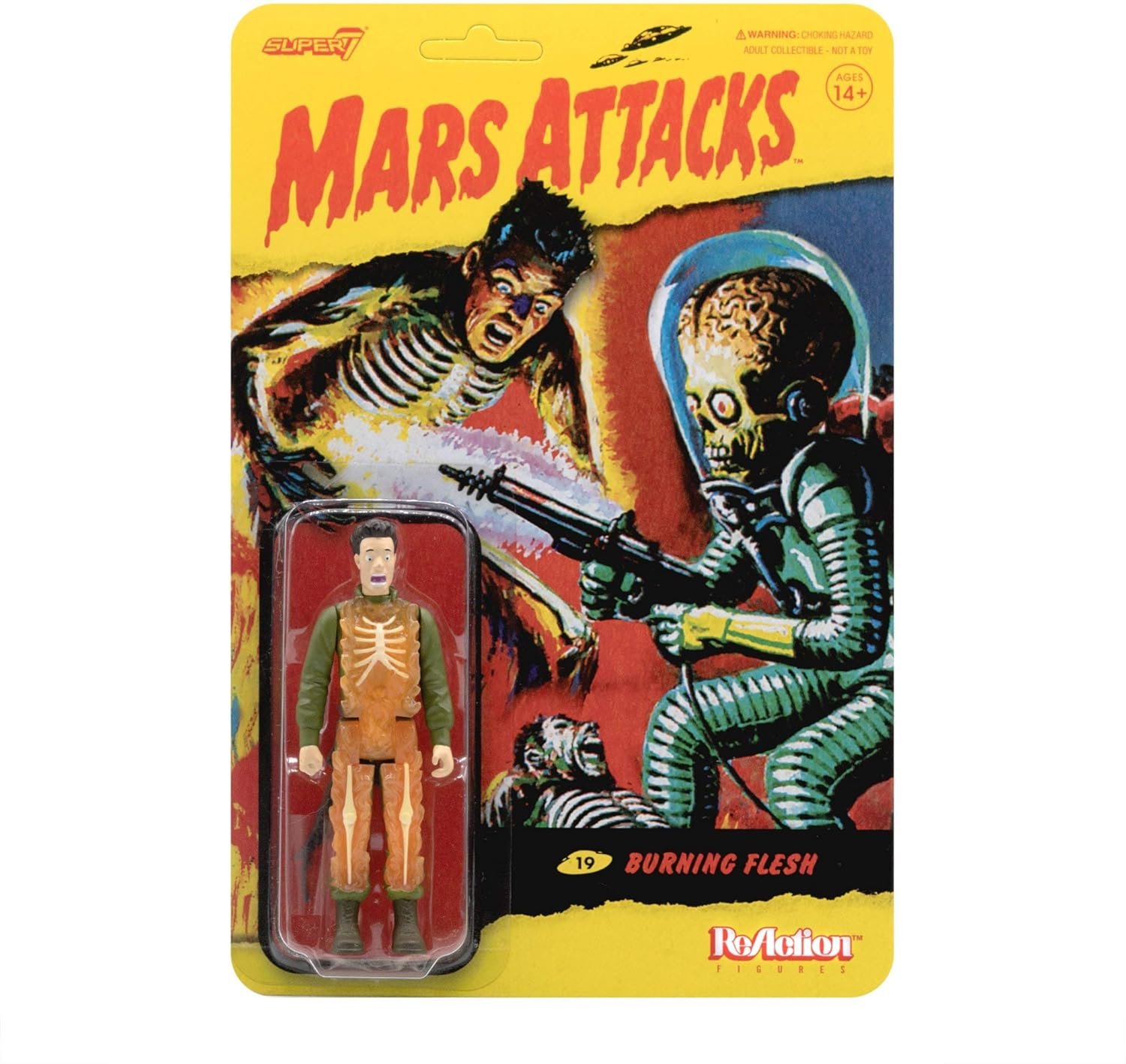Figura Mars Attacks Burning Flesh Vintage Burning Flesh Pulp Aesthetic 9,5cm