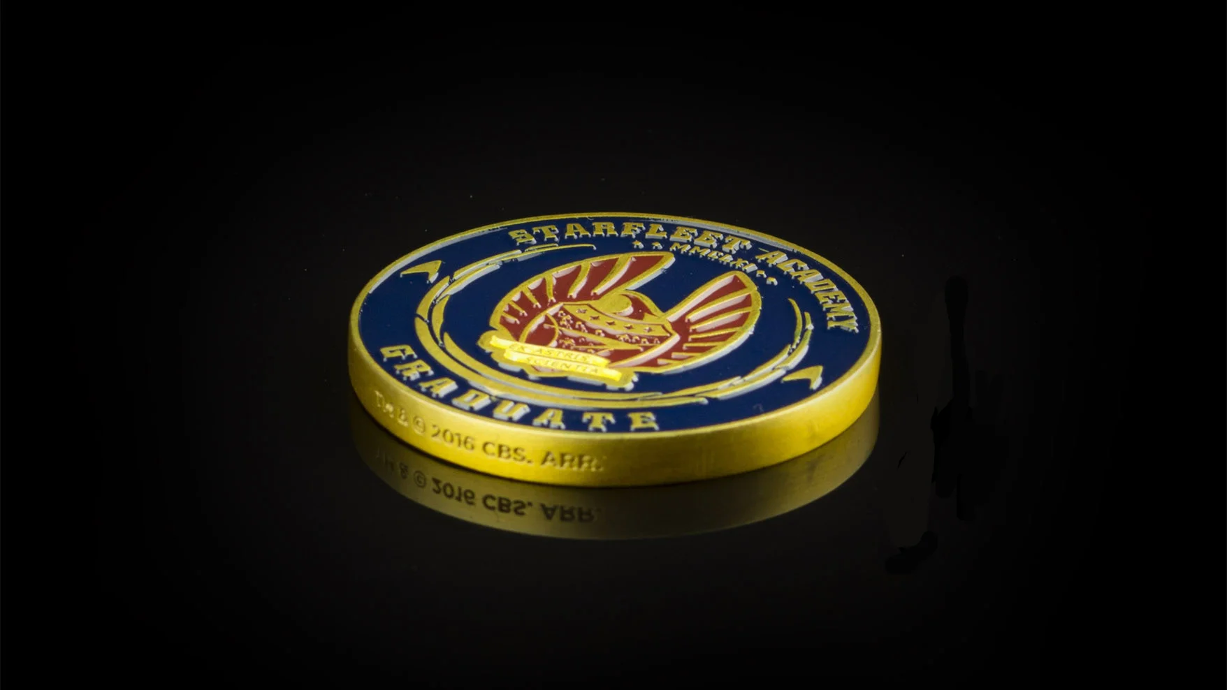 Moneda Star Trek 50th Anniversary Coin Starfleet Academy Challenge Graduation Quantum Mechanix