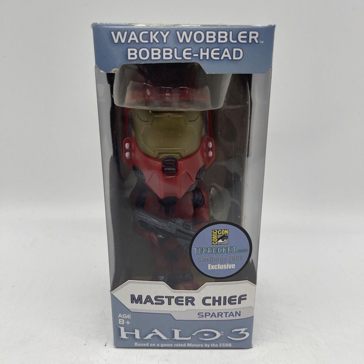 Funko Master Chief Spartan Halo 3 San Diego Comic Con 2008 Convention Exclusive – Red Variant Wacky Wobbler Bobble-Head