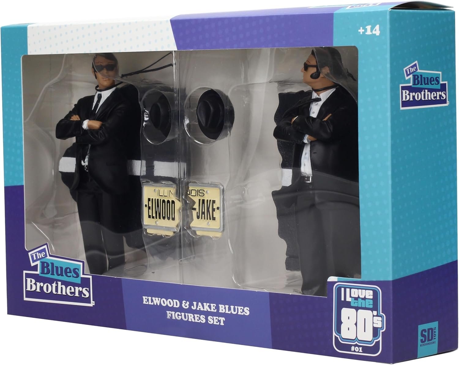 2-Pack Blues Brothers Jake & Elwood SD Toys Collectibles 6" 15cm I Love the 80s #01