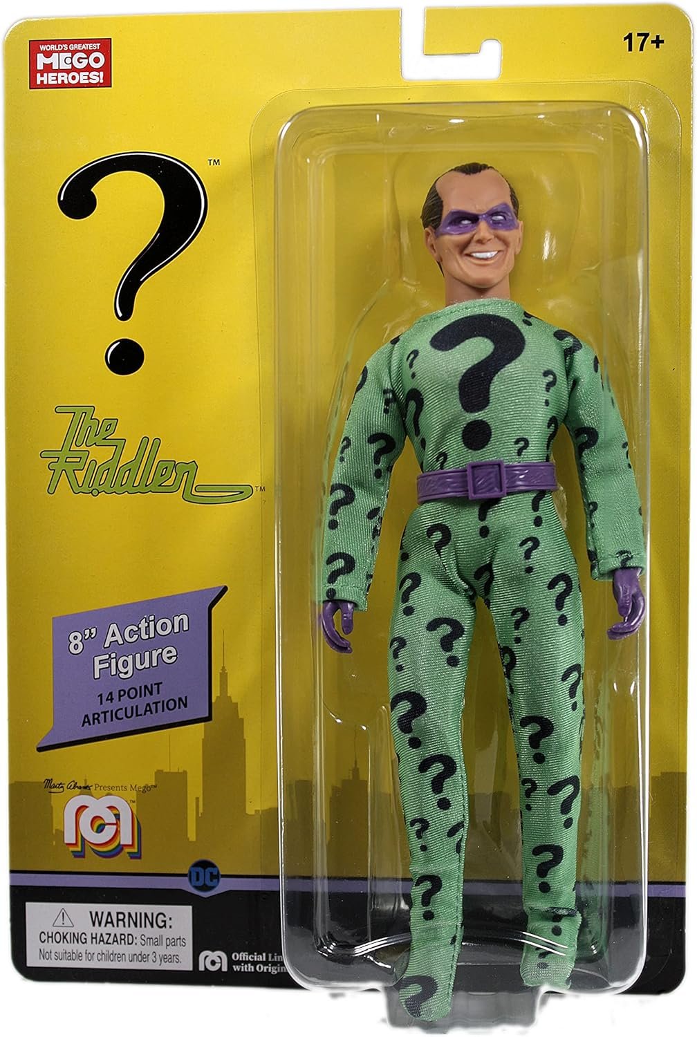 Figura Mego Heroes DC Comics – The Riddler Enigma 8" Action Figure Batman 1960s