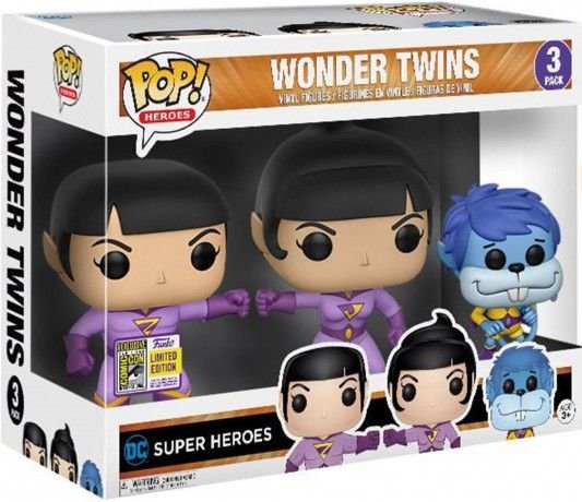 Figura Funko POP! 3-Pack Wonder Twins Summer Comic Con 2017 Exclusive
