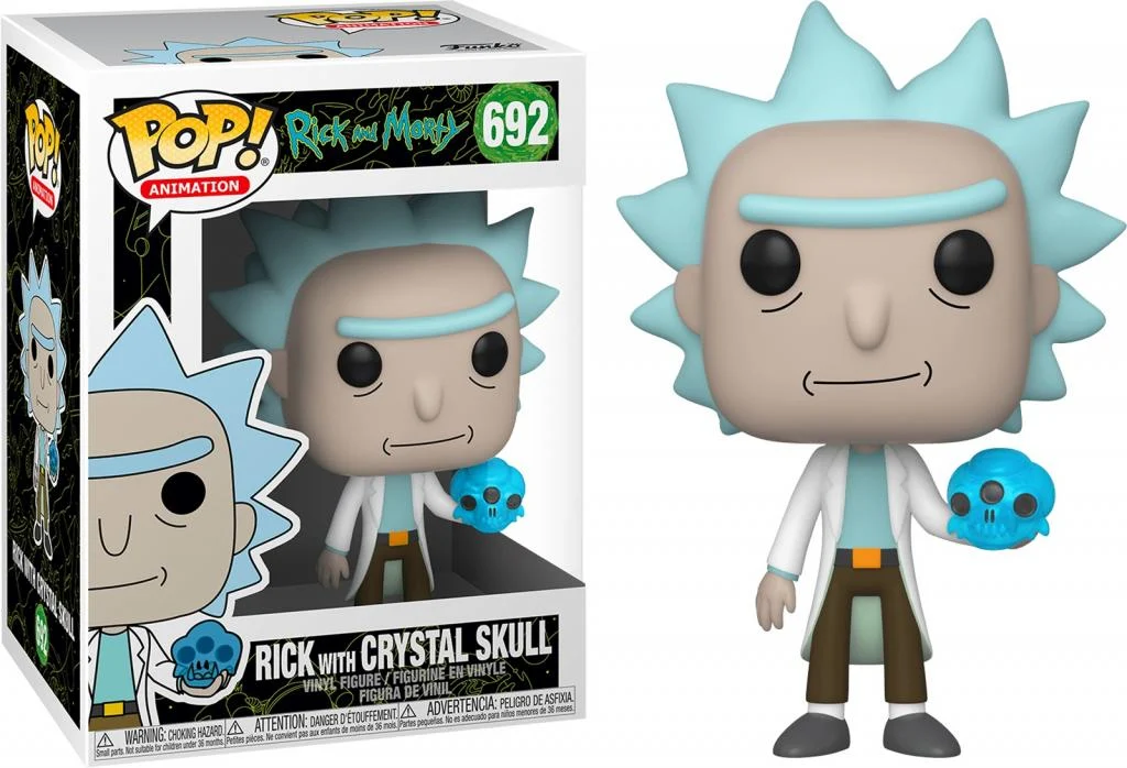 Figura Funko POP! #7 Rick Sanchez Animation Rick With Crystal Skull Exclusive #692