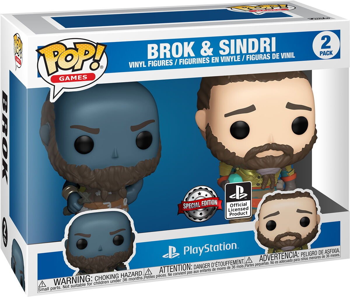 Figura Funko POP! Games Brok and Sindri God of War 2-Pack Sony Playstation Exclusive