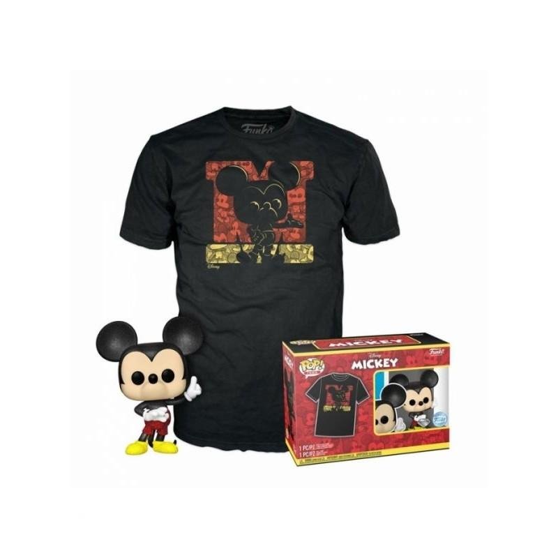 Figura Disney POP! & Tee Box Mickey Mouse Diamond Glitter Exclusive (DGLT) Mickey and Friends Disney #1187