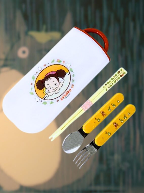 Set Mi Vecino Totoro Trio Chopsticks / Spoon / Fork Set Vajilla Benelic 13cm