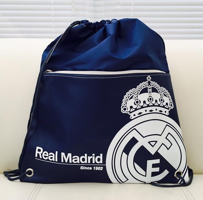 Mochila Sport Gym Bag Zip Holder Classic Blue Real Madrid