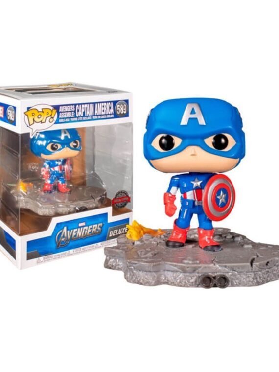 Figura Funko POP! Marvel Deluxe Captain America Assemble Avengers #589