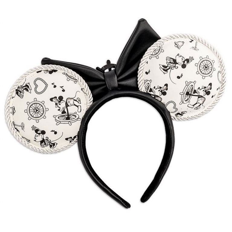 Cosplay Headband Steamboat Willie Ears Bow Rope Piping Disney x Loungefly