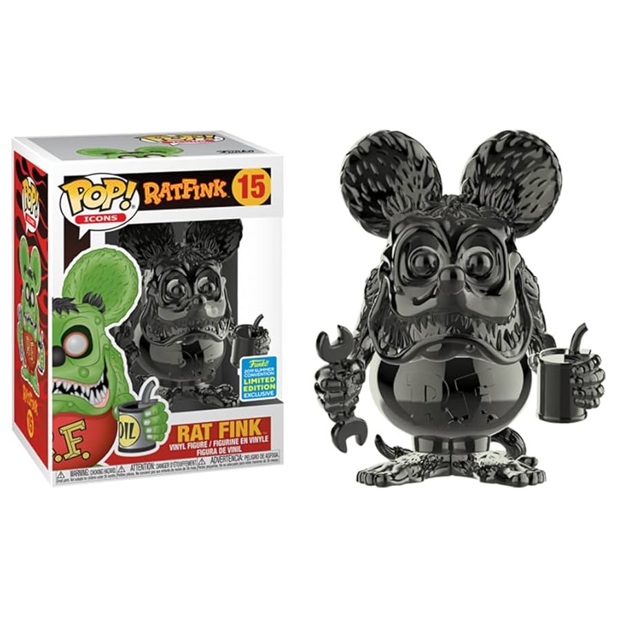 Figura Funko POP! Rat Fink Black Chrome San Diego Comic Con Shared Exclusive 2019 #15