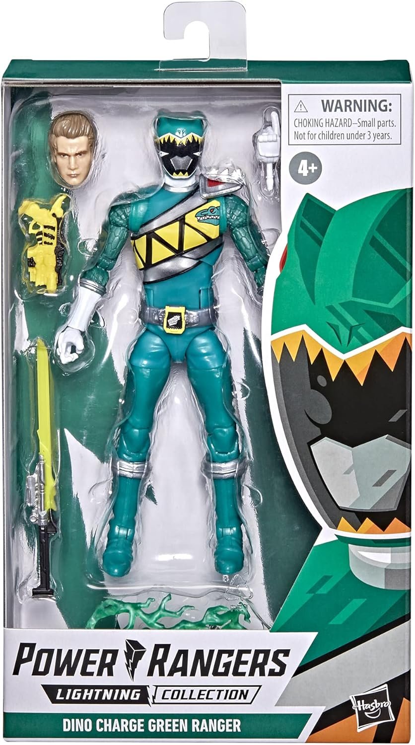 Figura Power Rangers Lightning Collection Dino Charge Green Ranger Collectibles Action Figure Hasbro