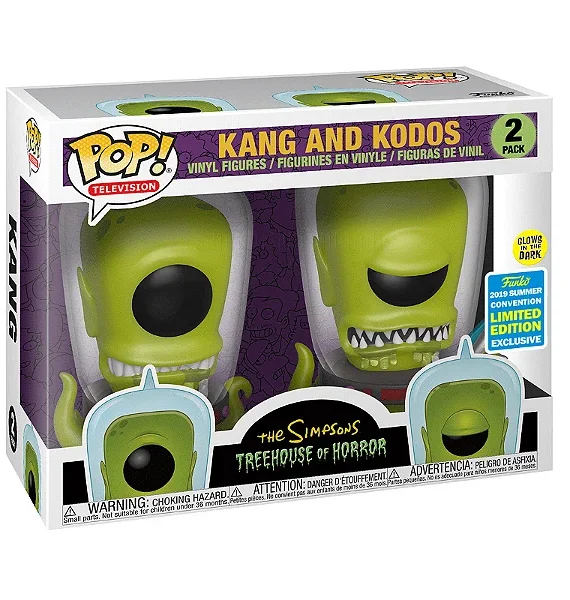 Figura Funko POP! Kang and Kodos 2-Pack Los Simpson Treehouse of Horror Glow in the Dark Exclusive Summer Convention
