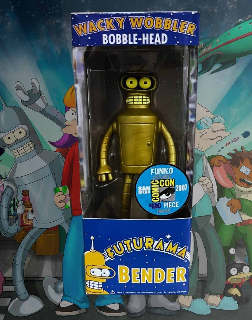 Funko Wacky Wobbler Golden Bender – Exclusivo SDCC 2007 San Diego Comic Con