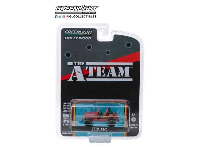 Vehículo A-Team Hollywood Series 24 Diecast Model 1/64 1983 Jeep CJ-7 Greenlight Collectibles