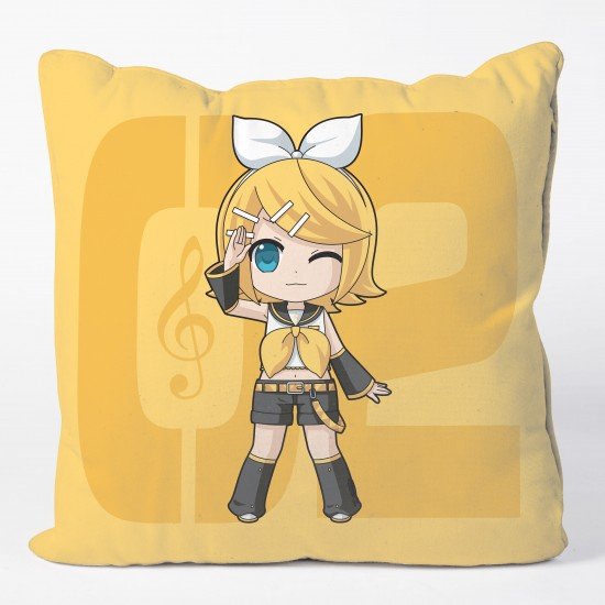 Funda Cojín POPbuddies Vocaloid Pillow Case Kagamine Rin 50 x 50 cm Blankets Duvets