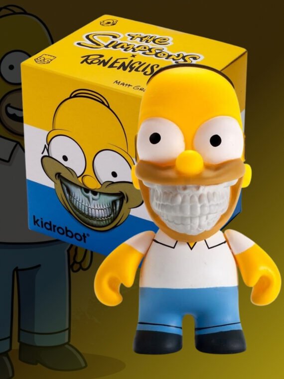Figura Homer Simpson Grin x Ron English 8cm Kidrobot Limited / Rare NECA