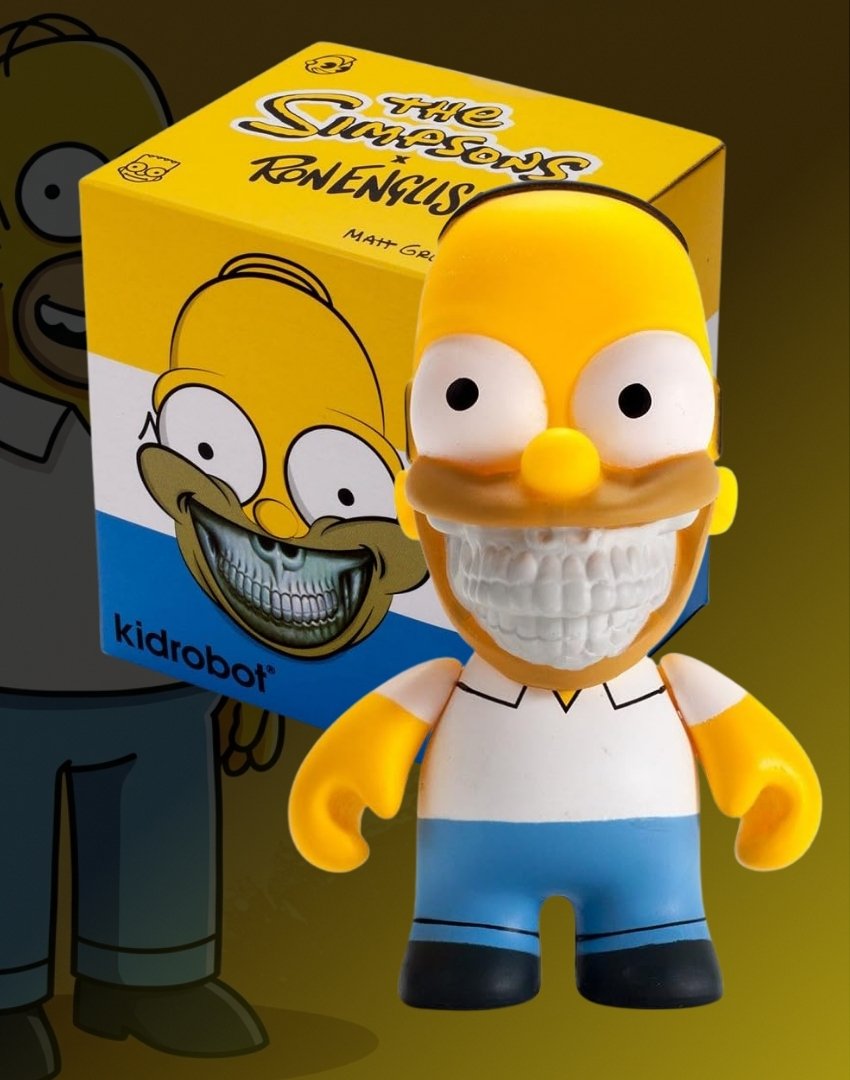 Figura Homer Simpson Grin x Ron English 8cm Kidrobot Limited / Rare NECA