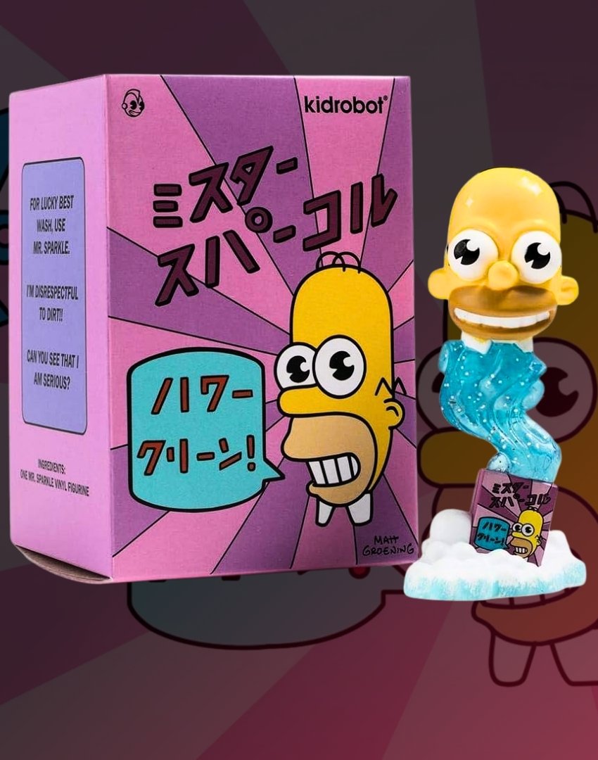 Figura Kidrobot Mr. Sparkle 3 Inch Mini x The Simpsons NECA