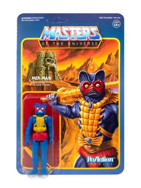 Figura Masters of the Universe ReAction Action Figure Mer-Man Carry Case Color Ver. 10 cm