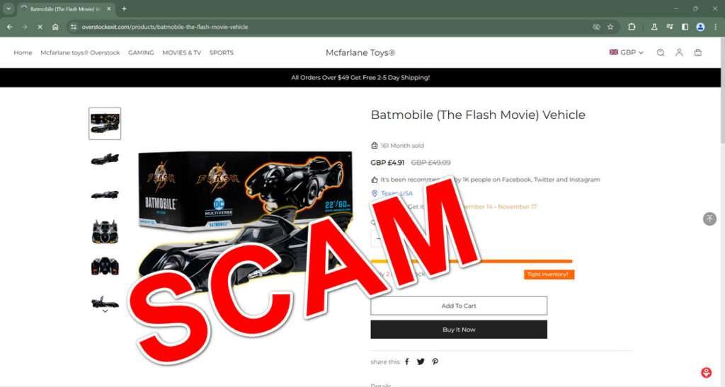 Don't Get Scammed By Fake McFarlane Toys Clearance Sales