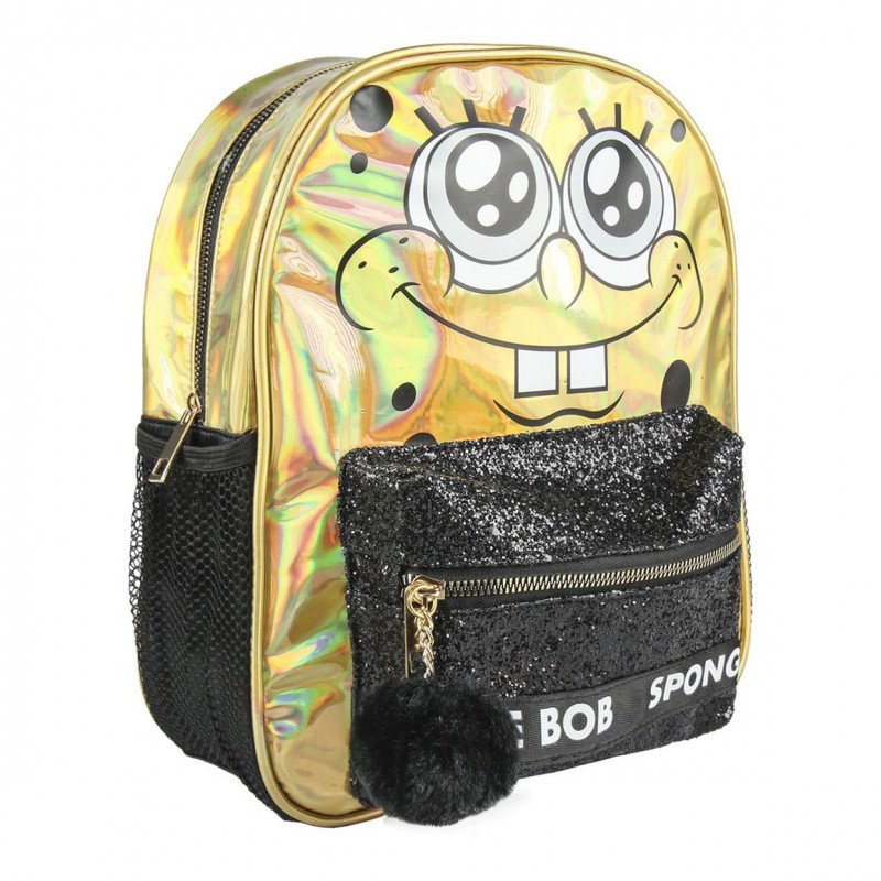 Mochila Bob Esponja Casual Glitter Sparkle Retro Spongebob Squarepants Young Collection 30cm