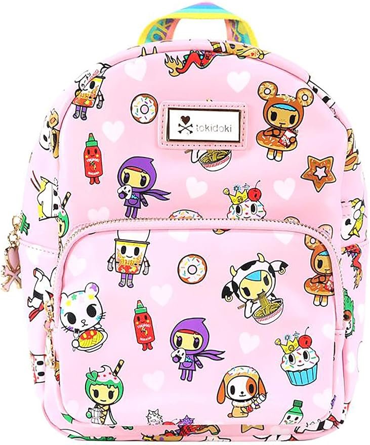 Mochila Tokidoki Toki Takeout Bag Collection Mini Backpack Pink All Over Print Fall