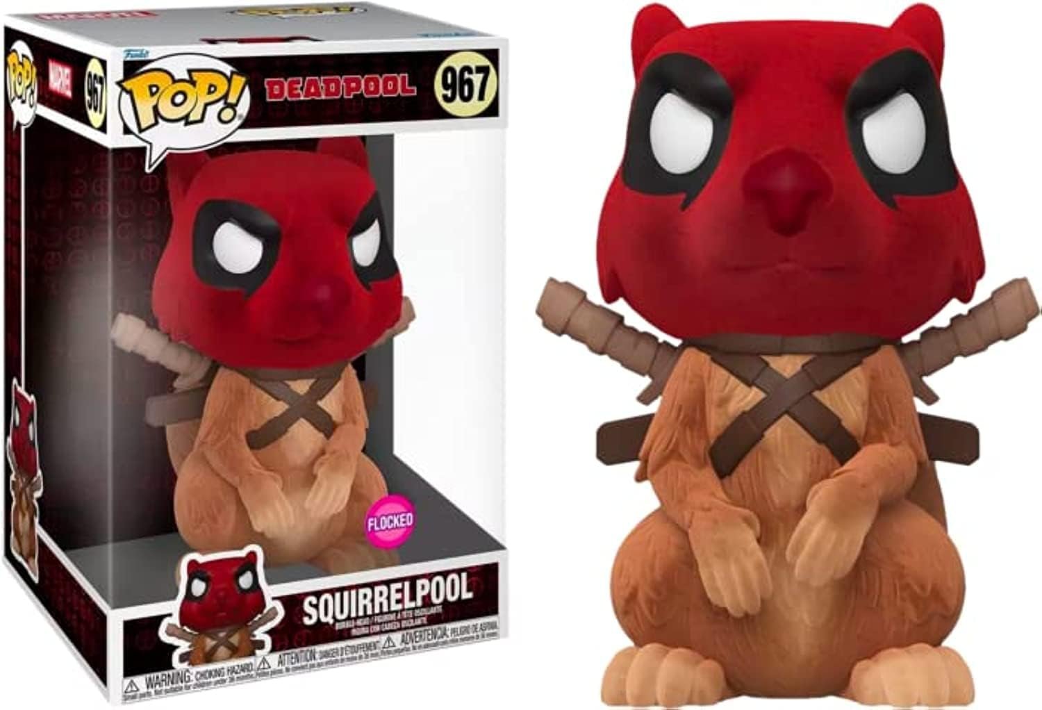 Funko Pop! Super Sized Deadpool Squirrelpool Flocked Exclusive MARVEL #967
