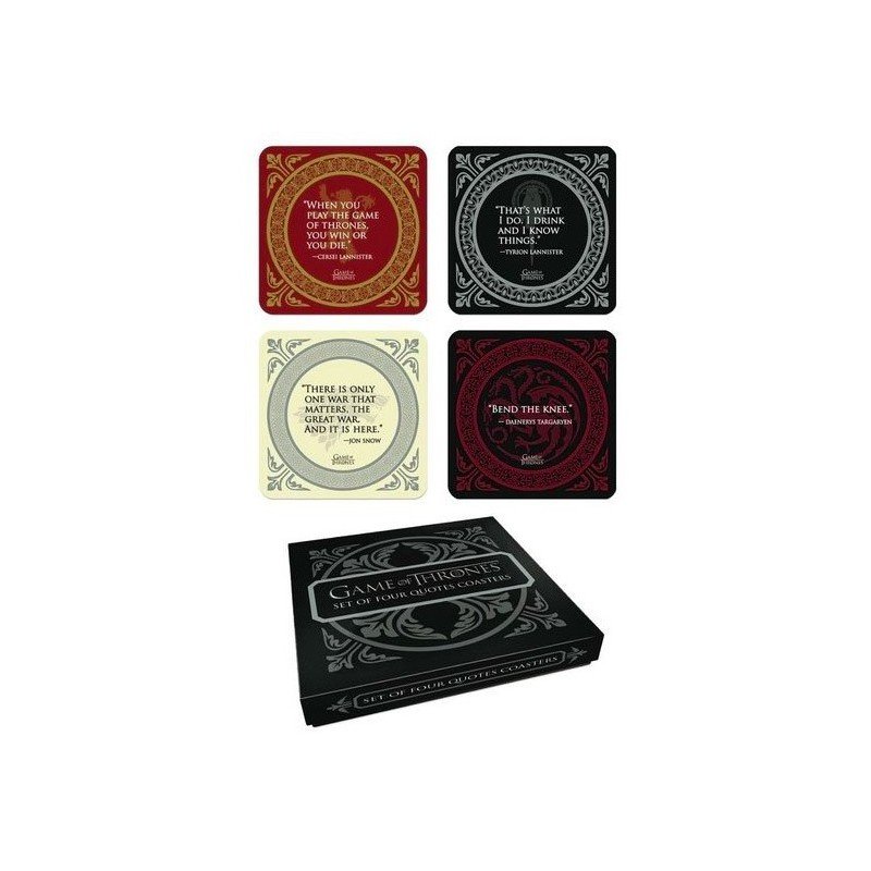 Set Game of Thrones Coaster Quotes 4-Pack HBO Dark Horse Comics
