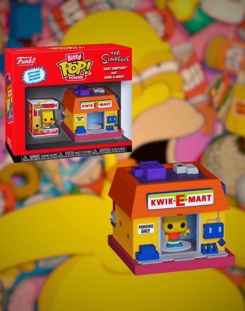 Figura Funko Bitty POP! Town Bart Simpson & Kwik-E-Mart