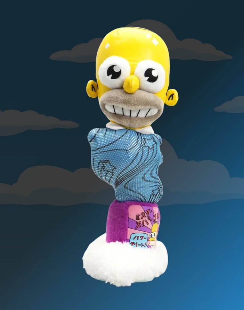 Peluche Homer Simpson Mr. Sparkle Oficial Kidrobot x The Simpsons 28 cm Rare
