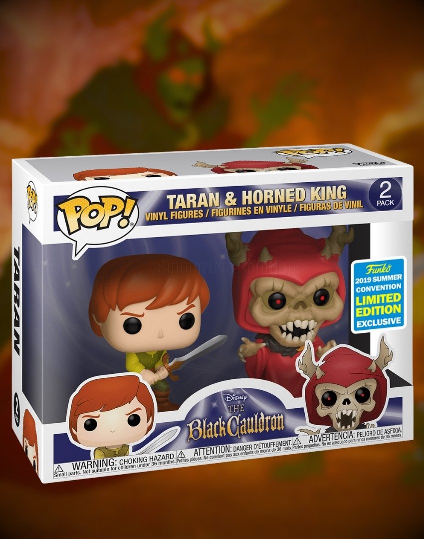 Figura Funko POP! Disney The Black Cauldron SDCC 2019 Exclusive – Set Coleccionista Taran & Horned King Taram Black Cauldron