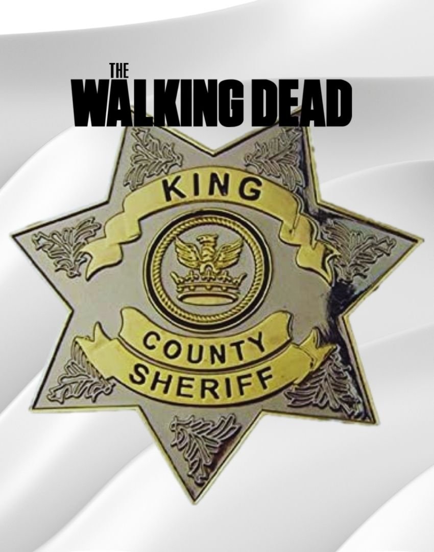 The Walking Dead King County Sheriff Rick Grimes Cosplay Metal Pin Badge
