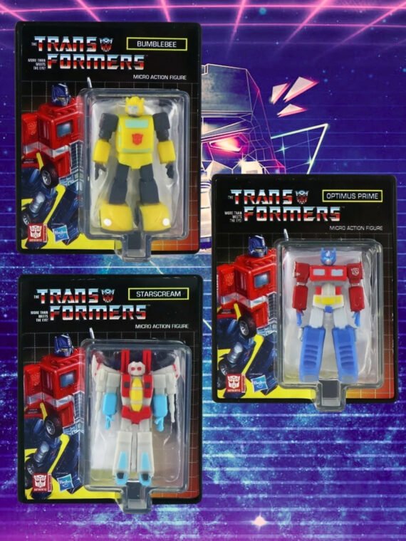 Transformers World's Smallest Micro Action Figures Set Optimus Prime, Bumblebee y Starscream Combo 1.25"