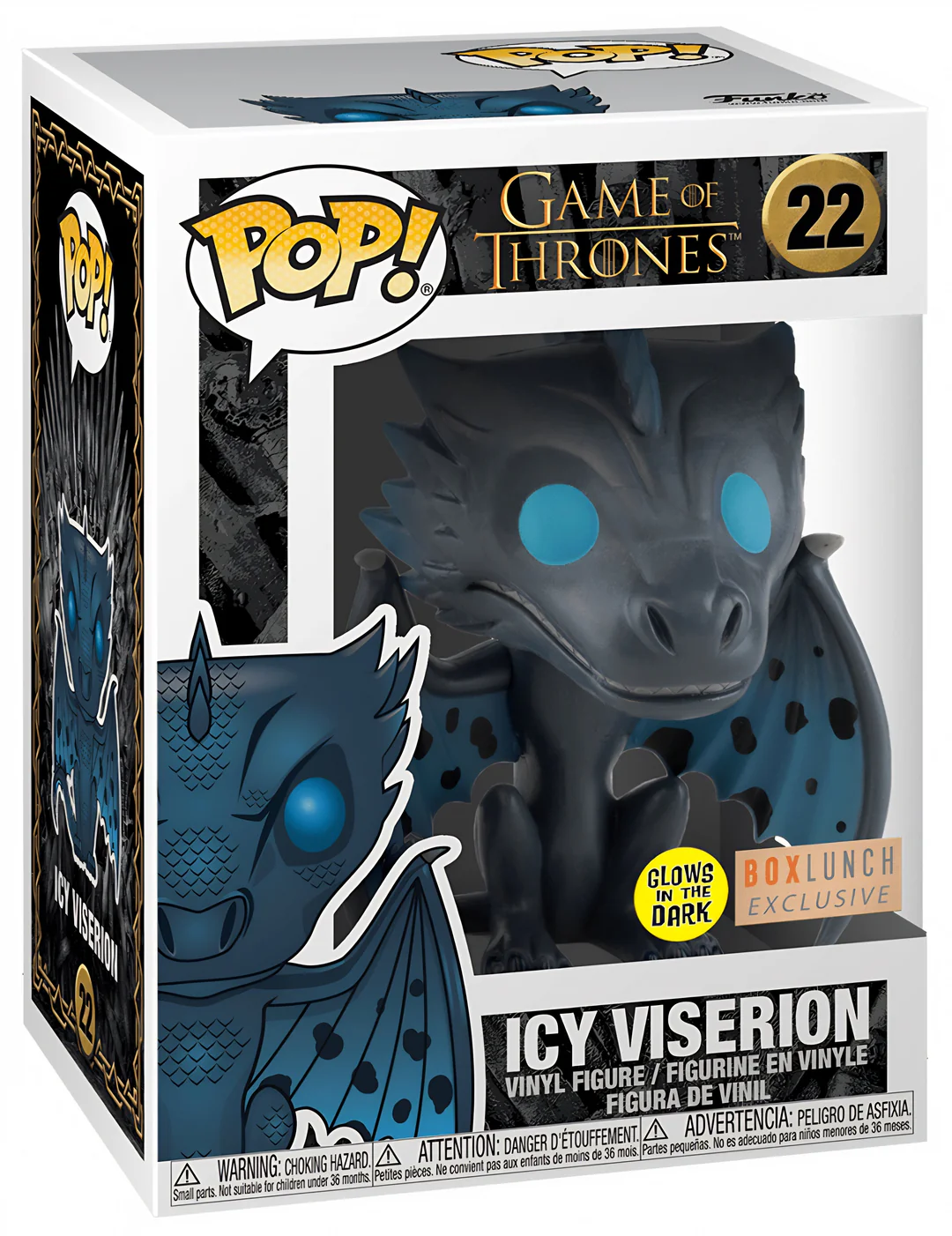 Figura Funko POP! Icy Viserion Glow in The Dark Game of Thrones Box Lunch Exclusive #22